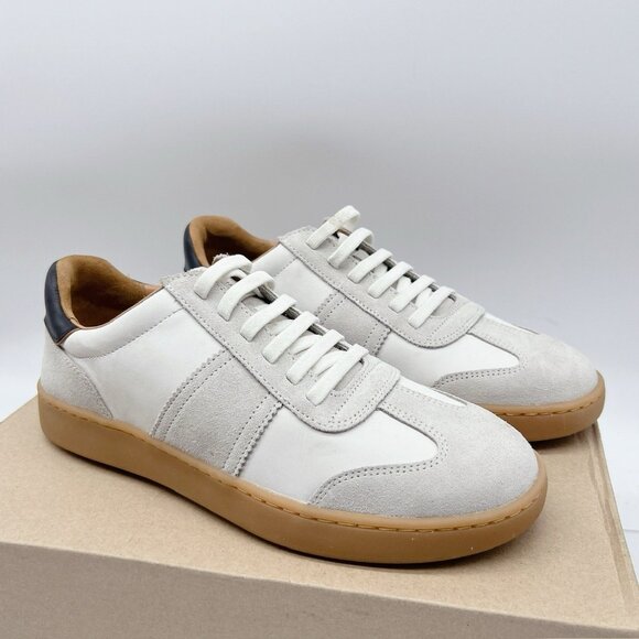 Allen Edmonds LUDLOW Slip-On Stretch Lace Up Sneakers Dove Suede Mens US 8.5 - Picture 1 of 13